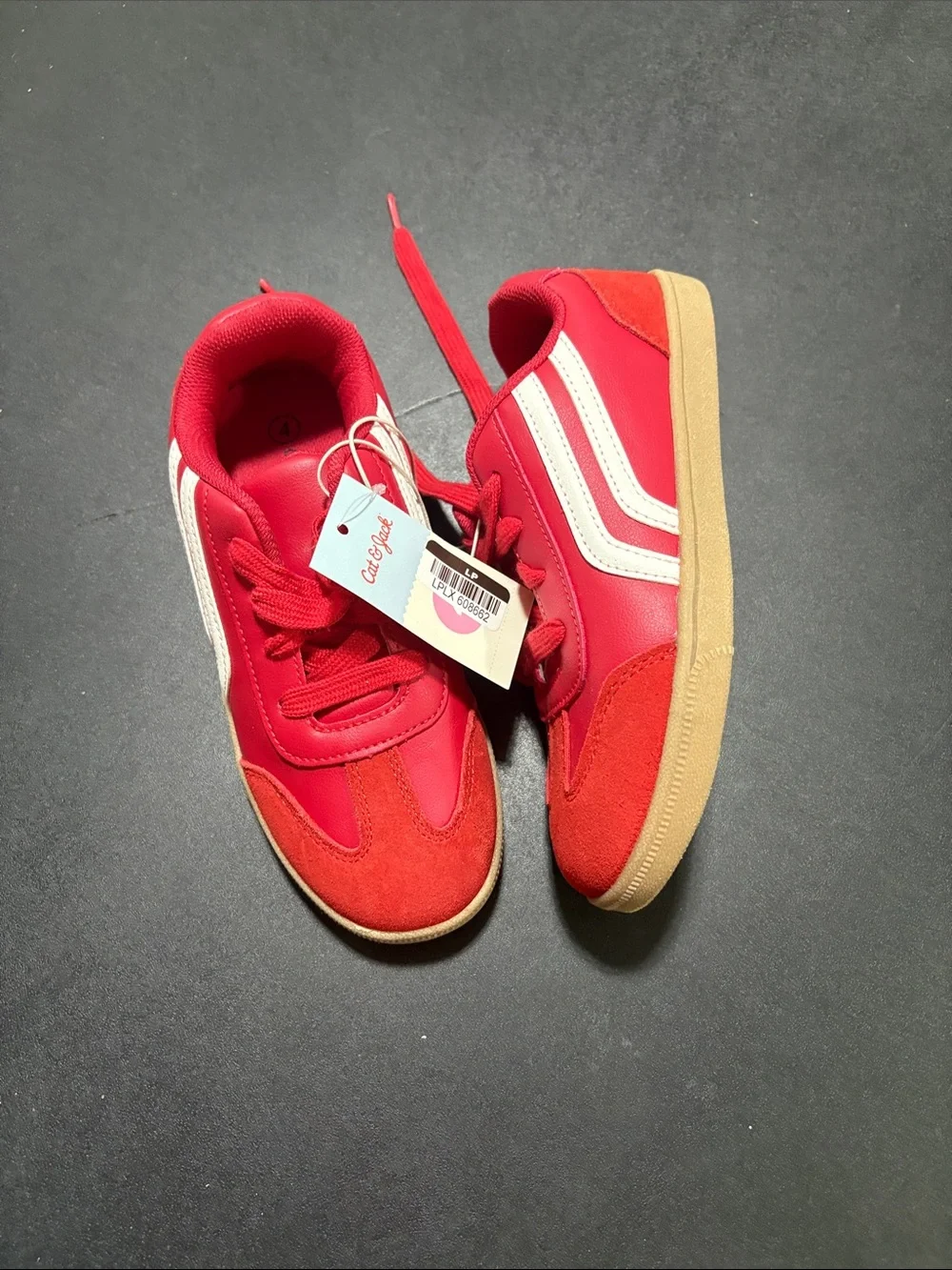 Cat & Jack Red Boston Sneakers 4Y